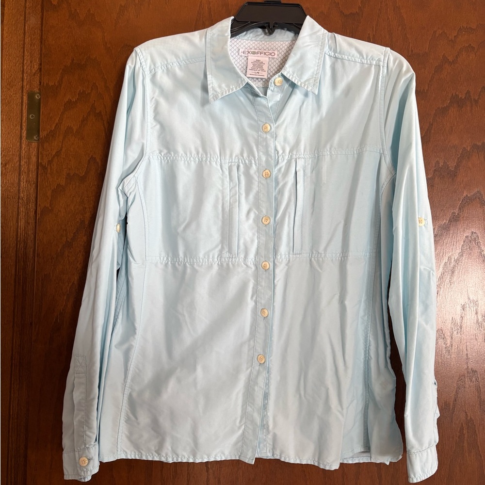 Exofficio Light Blue Button Up Shirt